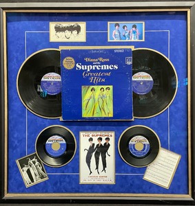 lot 416 image: Diana Ross & The Supremes Framed Memorabilia Display