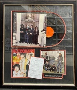 lot 427 image: The Beatles Hey Jude Framed Vinyl Record Display