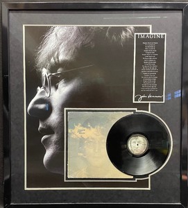 lot 419 image: John Lennon Imagine Framed Vinyl Record Display