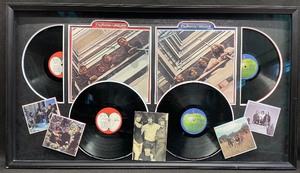 lot 422 image: The Beatles 1962-1966 & 1967-1970 Framed Vinyl Record Display