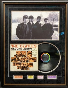 lot 423 image: The Beatles Second Album Framed Vinyl Record Display