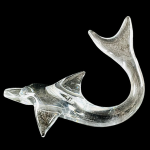 lot 306 image: Daum France Crystal Dolphin Sculpture - $300 - $700