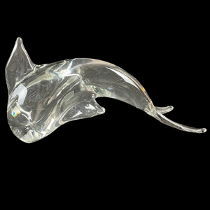 lot 307 image: Alfredo Barbini Murano Crystal Dolphin Sculpture