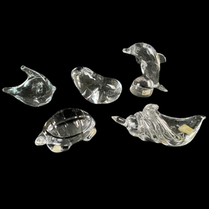 lot 310 image: Lot of 5 Crystal Sea Life Figurines
