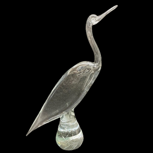 lot 319 image: FM Ronneby Sweden Art Crystal Heron - Auction Estimate $300 - $600