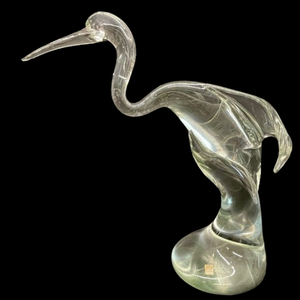 lot 321 image: Murano Crystal Heron by Zanetti  Auction Estimate $800 - $1,600