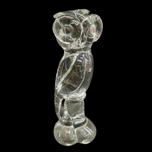lot 344 image: Murano Owl Crystal Sculpture