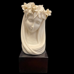 lot 351 image: Cybis Porcelain Bust of a Woman with Floral Crown