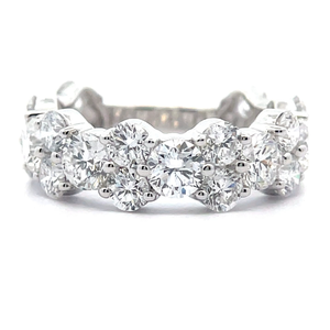lot 226 image: NEW 5 Carat Diamond Cluster Trellis Ring in 14k White Gold $7,299 Retail VIDEO