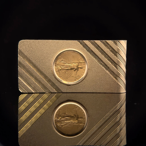 lot 253 image: 1989 $5 Gold American Eagle Coin in 14k Yellow Gold Money Clip VIDEO
