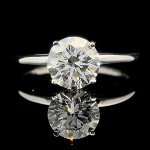 lot 249 image: NEW 1.55 Carat Natural Diamond 6-Prong Hidden Halo Ring in 14k White Gold $4,650 Retail VIDEO