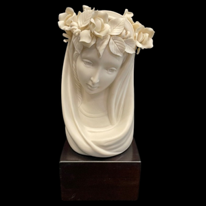 lot 352 image: Cybis Porcelain Bust of a Woman with Floral Crown