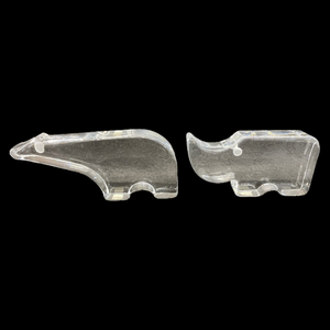 lot 365 image: Pair of Sasaki Crystal Zoo Series Sculptures