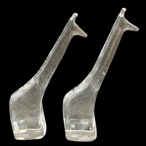 lot 366 image: Baccarat Crystal Giraffe Figurines