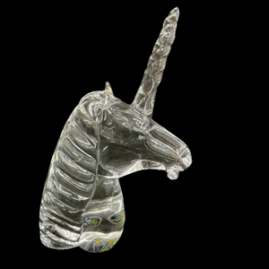 lot 369 image: FM Art Crystal Unicorn Bust Sculpture