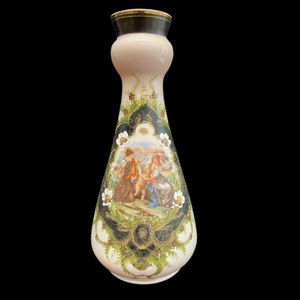 lot 376 image: Hand-Painted European Art Glass Vase