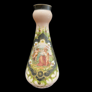 lot 377 image: Hand-Painted European Art Glass Vase
