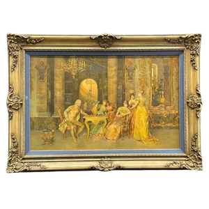 lot 379 image: Francesco Beda - The Chess Game Print on Hard board