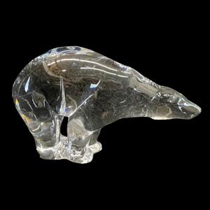 lot 390 image: Baccarat Crystal Polar Bear Figurine France