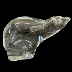 lot 392 image: Murano Glass Polar Bear Sculpture by Barbini, Signed