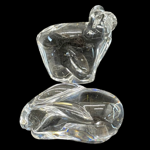 lot 398 image: Dansk Crystal Ram and Atlantis Crystal Rabbit Auction Estimate $200-$500