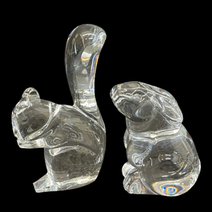 lot 399 image: Baccarat Crystal Squirrel and Rabbit