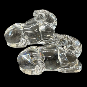 lot 470 image: Pair of Baccarat Crystal Unicorn Figurines