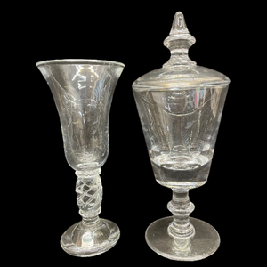 lot 486 image: Lenox Adagio Limited Collection Crystal Vase and Lidded Candy Jar
