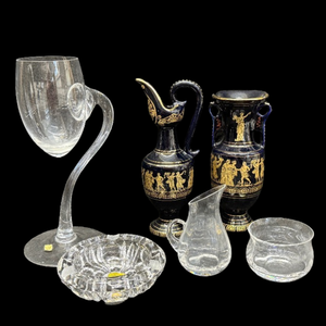 lot 489 image: Assorted German Glassware and Greek Pottery Collection