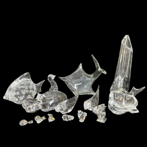 lot 493 image: Crystal Animal & Sea Life Figurine Collection In Need of Repair