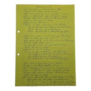 lot 15 image: Johnny Cash Handwritten Lyrics for Walk of Life $2,000 - $4,000 Estimate 