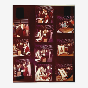 lot 44 image: Johnny Cash Candid Birthday Original Contact Photo Sheet  Sheet 1 $10,000 Estimate 