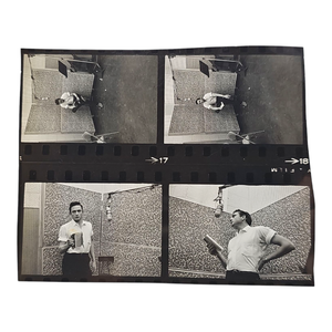 lot 53 image: Rare Original Johnny Cash Columbia Studios 1961 Contact Photo Sheet Segment (Photographer Leigh Wiener) - 1 $6,000 - $9,000 Estimate 