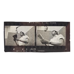 lot 54 image: Rare Original Johnny Cash Columbia Studios 1961&nbspContact Photo Sheet Segment (Photographer Leigh Wiener) - 2 $4,000 - $6,000 Estimate 