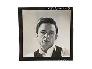lot 60 image: Rare Original Contact Photo Sheet Segment&nbspof Johnny Cash from Film Production (Photographer Leigh Wiener) $2,500 - $4,000 Estimate 