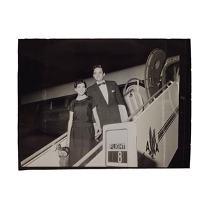 lot 61 image: Original Contact Photo Sheet Segment&nbspof Johnny Cash and Vivian Cash Traveling for Tour $2,500 - $5,000 Estimate 