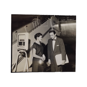 lot 62 image: Original Contact Photo Sheet Segment of Johnny Cash and Vivian Cash Traveling for Tour $2,500 - $5,000 Estimate 