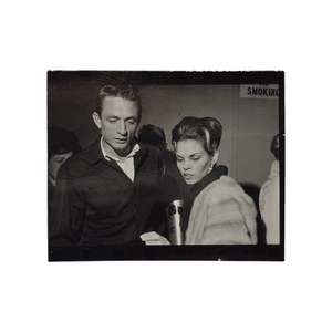 lot 64 image: Original Contact Photo Sheet Segment&nbspof Johnny Cash and Vivian Cash in a Candid Moment $2,500 - $5,000 Estimate 