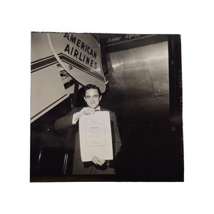 lot 65 image: Johnny Cash Holding KXLA Popularity Award Original Contact Photo Sheet Segment
