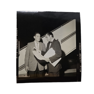 lot 66 image: Johnny Cash Receiving KXLA Popularity Award Original Contact Photo Sheet Segment