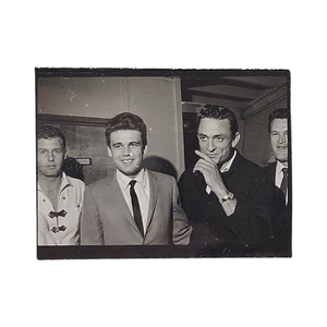 lot 67 image: Original Johnny Cash Contact Photo Sheet Segment&nbspwith Friends  Fans