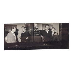 lot 75 image: Johnny Cash Original Contact Photo Sheet Segment  With Friends or Fans
