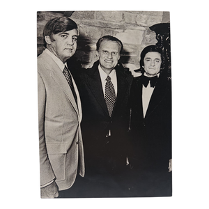 lot 91 image: Johnny Cash, Billy Graham, and Buford Pusser Black and White Photo $300 - $600 Estimate 