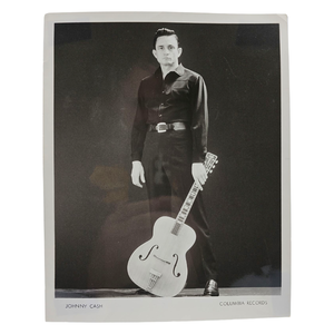 lot 98 image: Johnny Cash Columbia Records Early Promo Photograph $1,200  $2,500 Estimate