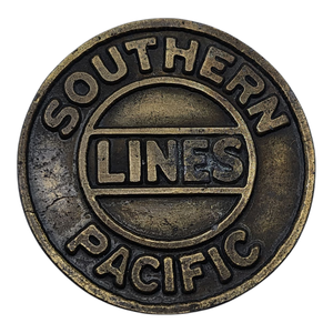 lot 103 image: Johnny Cash Owned  Southern Pacific Lines Belt Buckle $800 - $1,200 Estimate