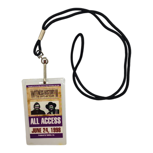 lot 116 image: Johnny Cashs All Access Pass  Witness History II The Outlaw Years, 1998