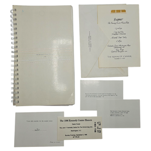 lot 120 image: The 1996 Kennedy Center Honors Event Collection  Honoring Johnny Cash $1,200 - $2,000 Estimate 