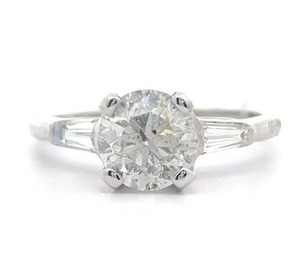 lot 299G image: 2.13 Carat Natural Diamond Three-Stone Winston Style Ring in 14k White Gold w Report Appraisal $32,860 VIDEO