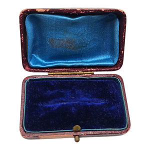 lot 144 image: June Carter Cash Owned  Antique Jewelry Box with Double Velvet Interior and Jeweler Stamp