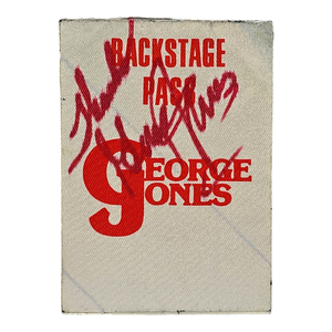 lot 147 image: George Jones Signed Backstage Pass
